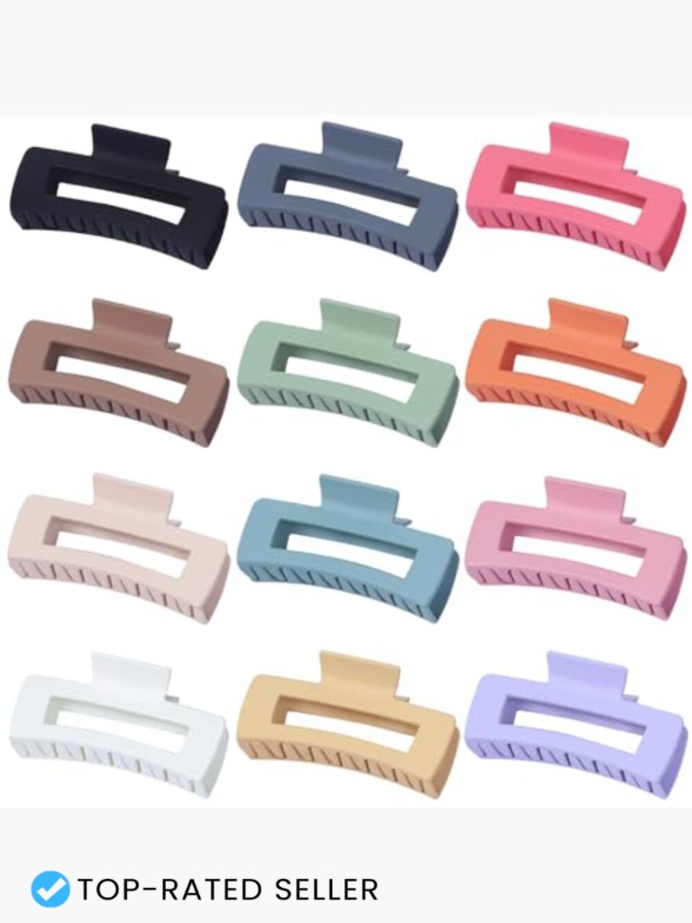 Extra Large Jumbo Hair Clips Square Jaw Clips for Thick Hair Women Accessory - Picture 7 of 7